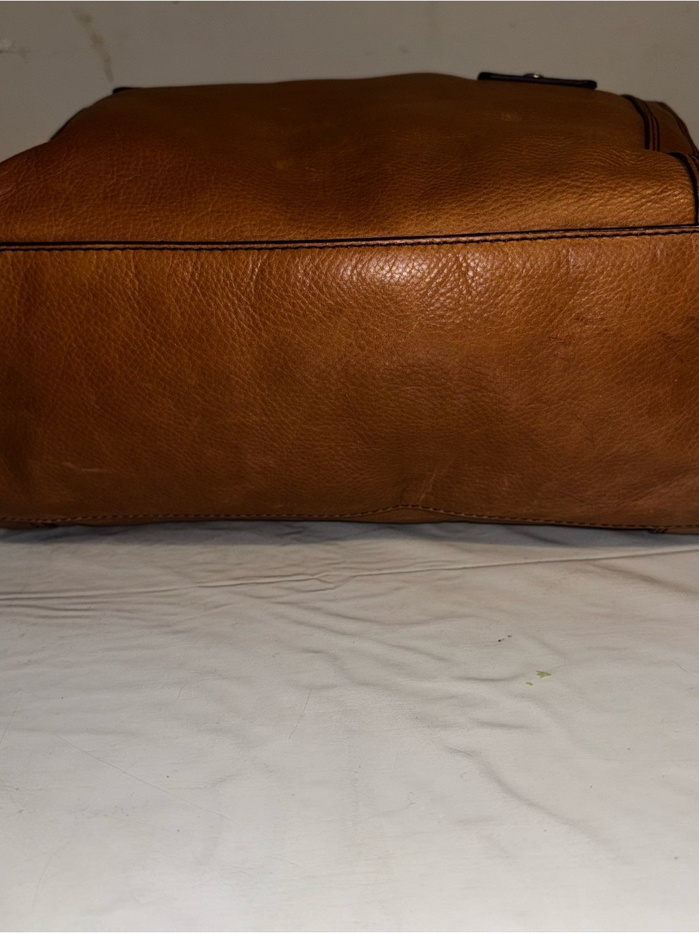 Vintage Brown Leather Fossil Marlow Satchel Purse - Picture 5 of 7